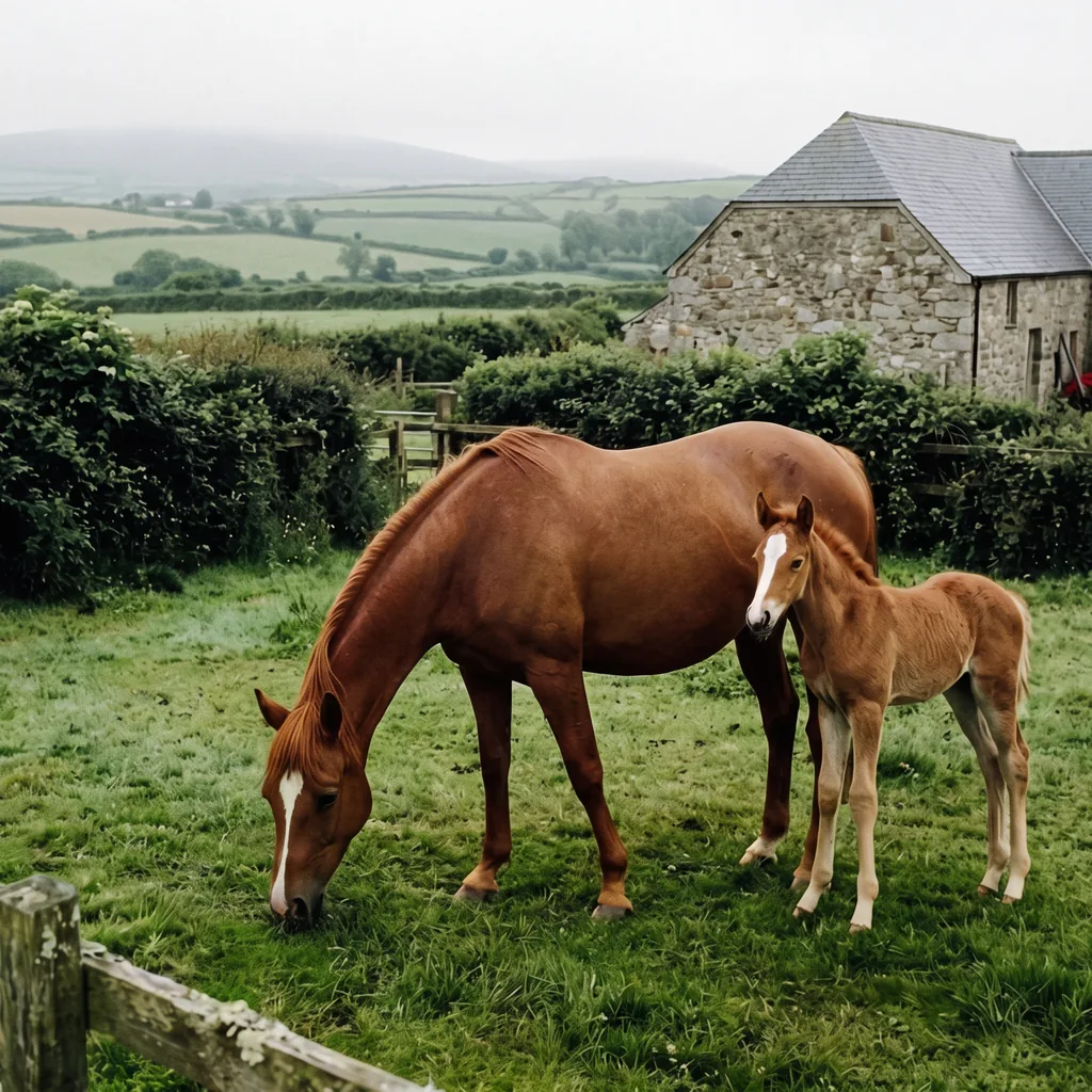 Élevage de chevaux au La petite Famille, Saint-Julien-Maumont
