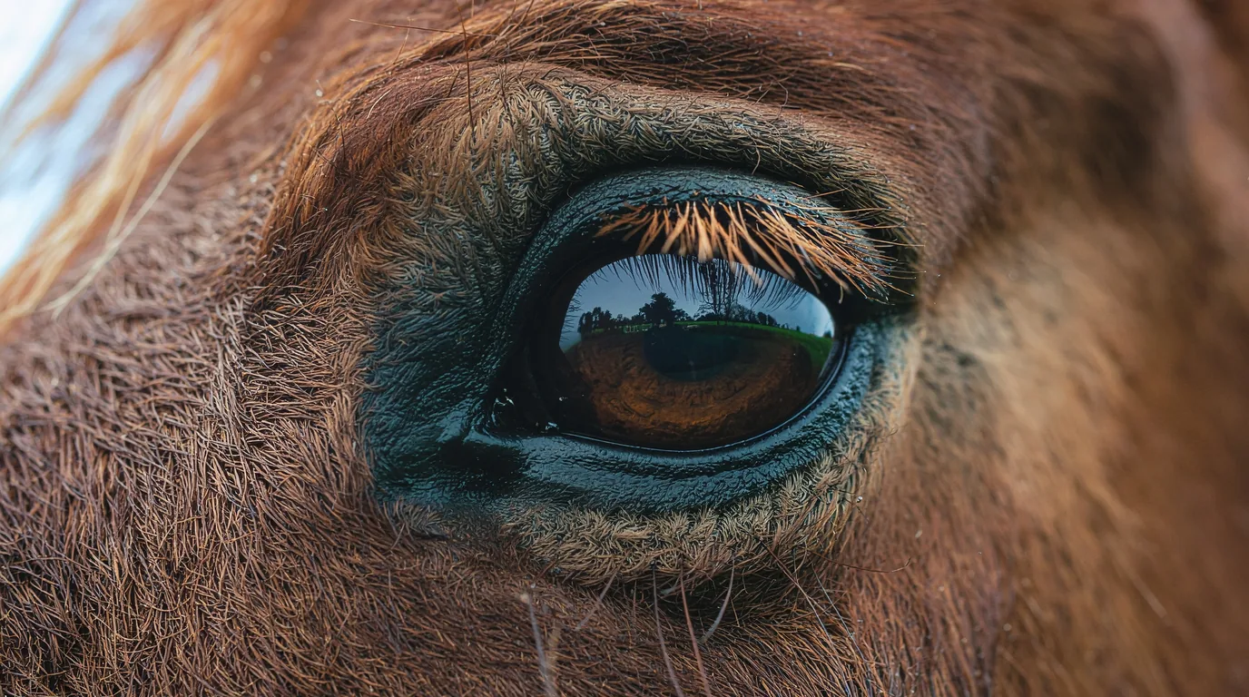 Un regard de cheval au La petite Famille, Saint-Julien-Maumont